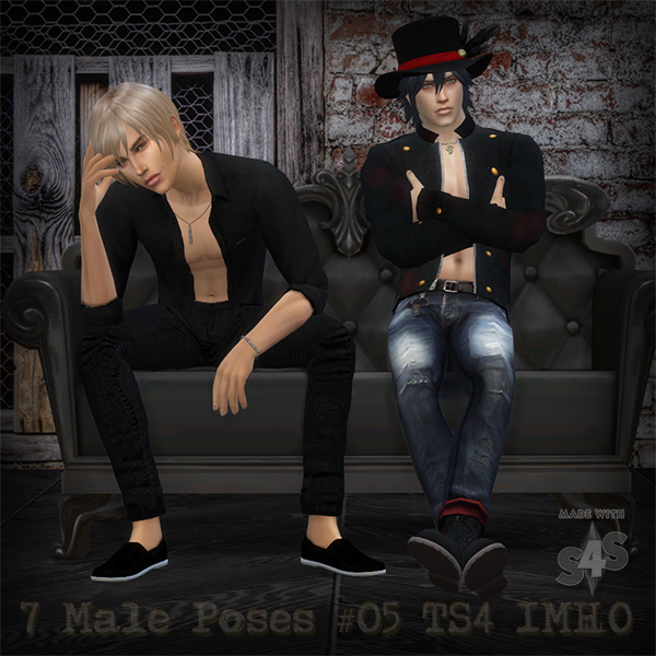 7 Male Poses 05 at IMHO Sims 4 » Sims 4 Updates