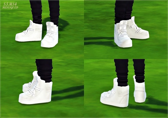 Male crossstud high top sneakers at Marigold » Sims 4 Updates