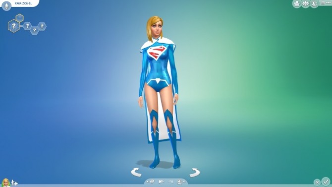 Supergirl 52 NonMetallic costume by Cloud2 at Mod The Sims » Sims 4 Updates