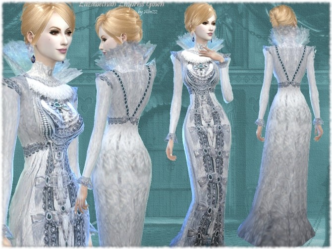 Elizabethan Times Empress Gown at Mythical Sims » Sims 4 Updates