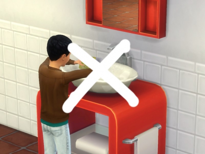 No Dishes in Bathroom Sinks by plasticbox at TSR » Sims 4 Updates