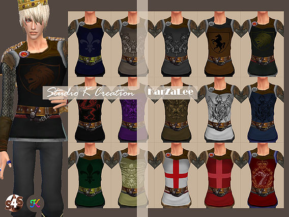 Medieval edgeBlackKnight male top at Studio KCreation » Sims 4 Updates