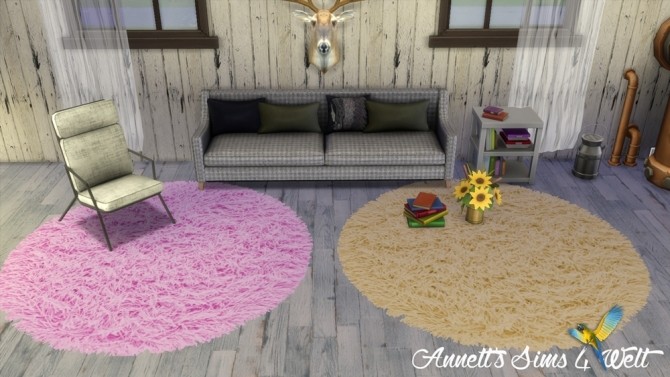 Fluffy Rugs Round at Sims 4 Welt » Sims 4 Updates