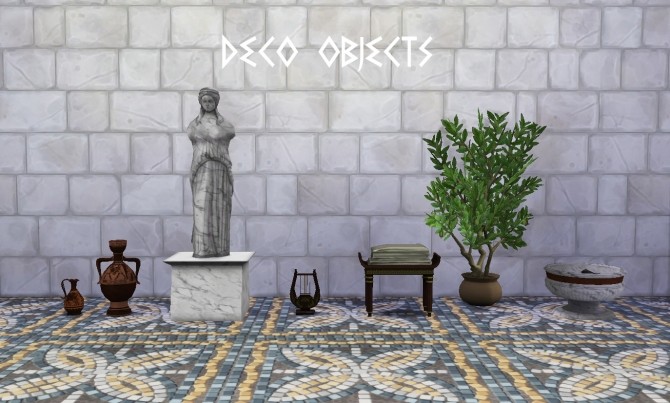 Ancient Greece Living Room Set at Historical Sims Life » Sims 4 Updates