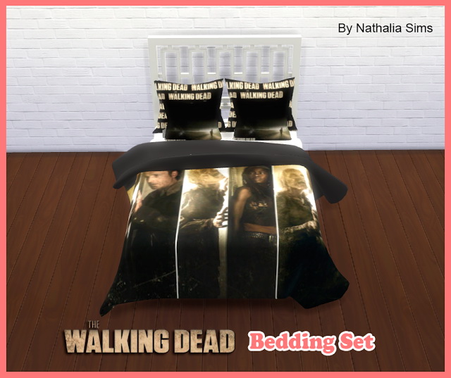 The Walking Dead Bedding Set at Nathalia Sims » Sims 4 Updates