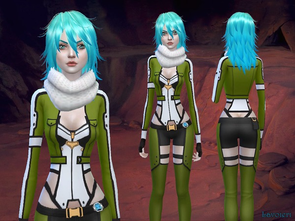 Sinon Outfit by Lavoieri at TSR » Sims 4 Updates