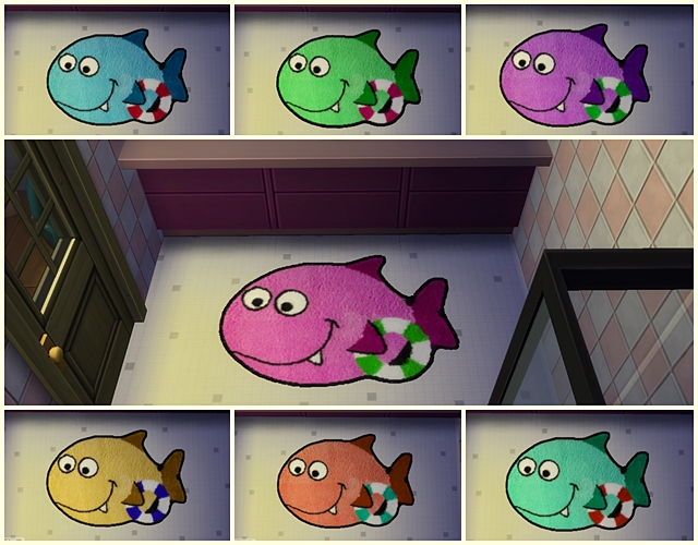 Fish rugs by Meryane at Beauty Sims » Sims 4 Updates