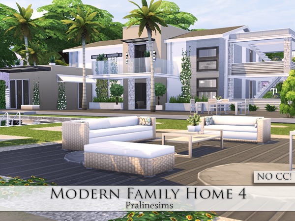 Modern Family Home 4 by Pralinesims at TSR » Sims 4 Updates