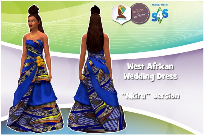 West African Wedding Dress at The African Sim » Sims 4 Updates