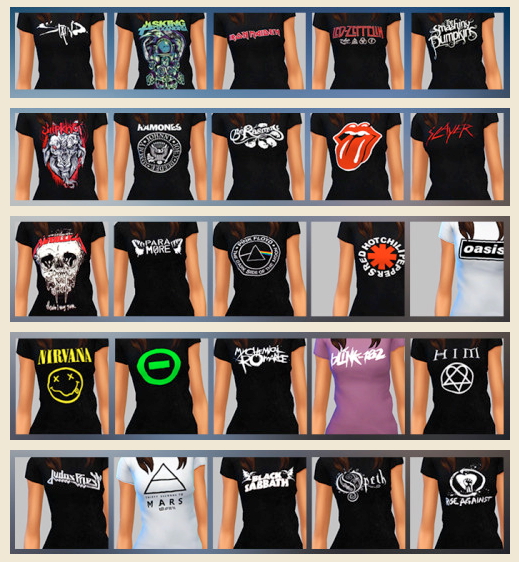 Sims 4 Band Tees