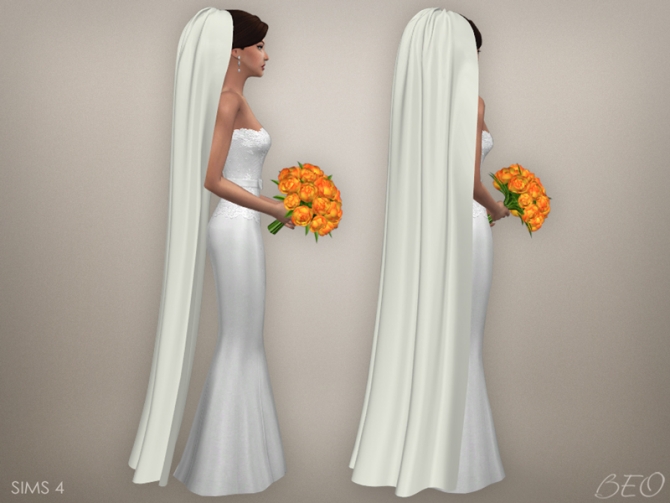 WEDDING VEIL 05 at BEO Creations » Sims 4 Updates