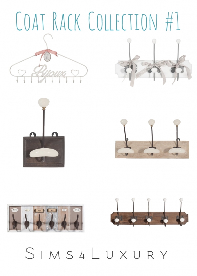 Coat Rack Collection 1 at Sims4 Luxury » Sims 4 Updates