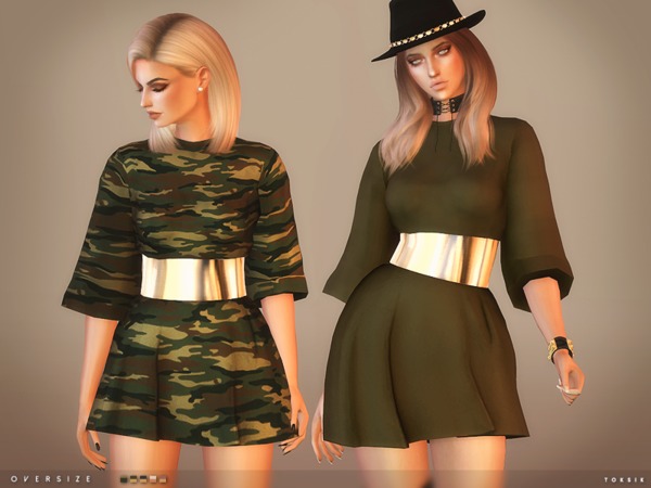 Oversize Dress by toksik at TSR » Sims 4 Updates