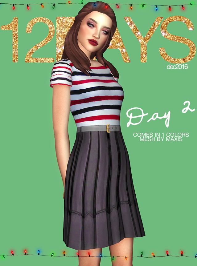 Party outfit 25 DAYS OF CHRISTMAS DAY 2 at Ecoast » Sims 4 Updates