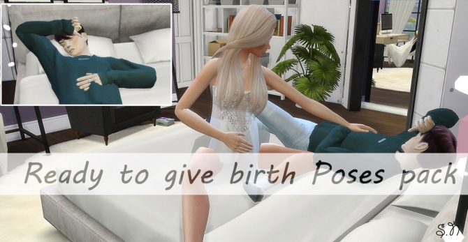 Ready to give birth poses at Simsnema » Sims 4 Updates