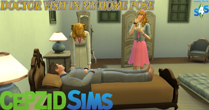Doctor Visit In My Home poses by cepzid at » Sims 4 Updates