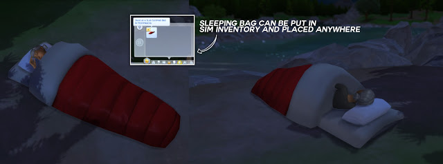 Snug as a Slug functional Sleeping Bag at Pickypikachu » Sims 4 Updates