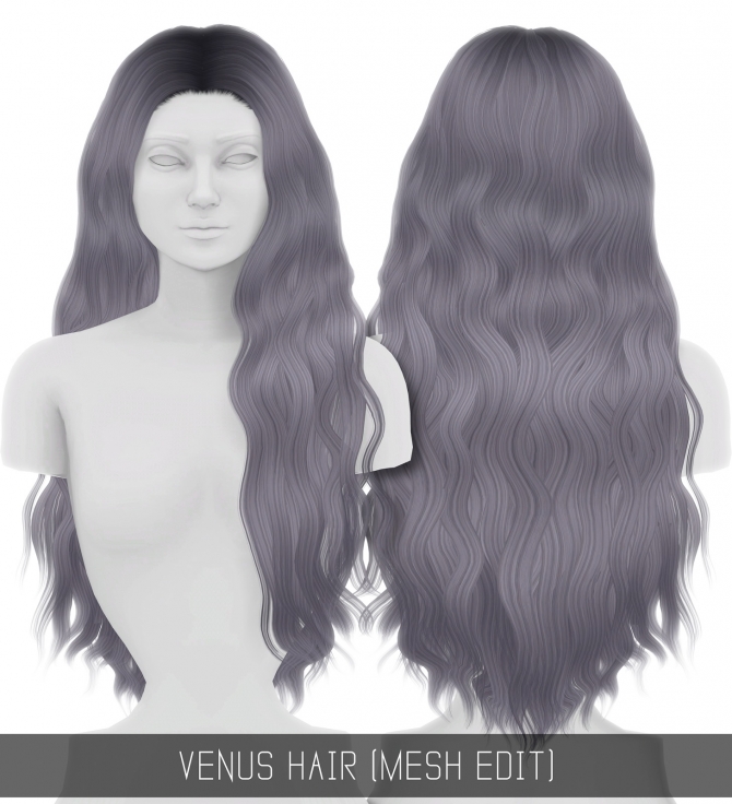 VENUS HAIR (MESH EDIT) at Simpliciaty » Sims 4 Updates