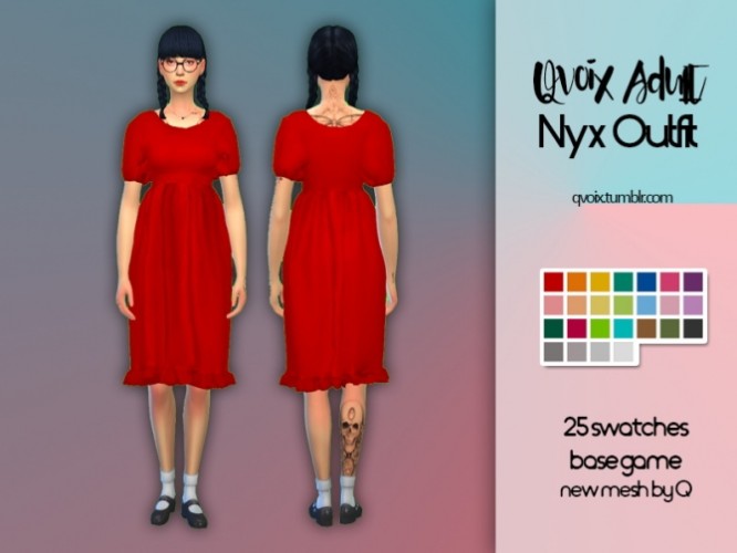 Nyx Outfit at qvoix escaping reality » Sims 4 Updates