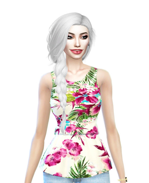 Flower Collection Top at Lily Sims » Sims 4 Updates