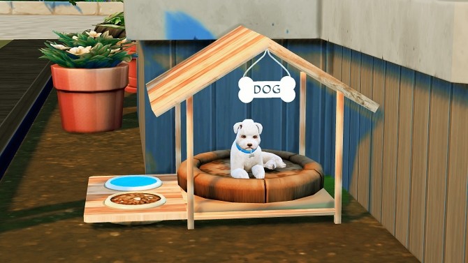 WOODEN BED HOUSE WITH WATERPOT TEXTURE at REDHEADSIMS » Sims 4 Updates