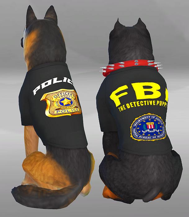 POLICE CLOTHES FOR DOGS by SimVicio at » Sims 4 Updates