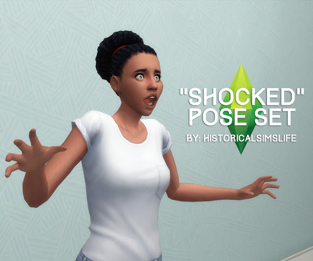 Shocked and Surprised Pose Set at Historical Sims Life