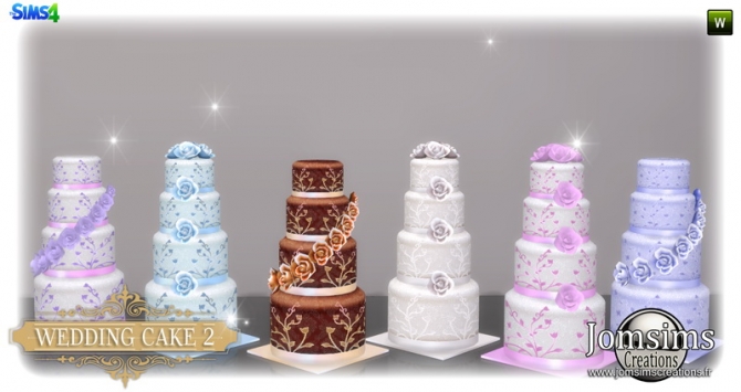 Wedding cake set at Jomsims Creations » Sims 4 Updates