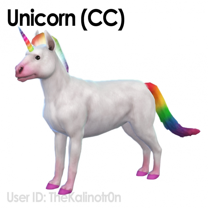 Unicorn Horse with all CCs at Kalino » Sims 4 Updates