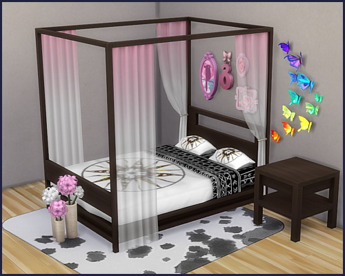 Bed frame Himmelbett at CappusSims4You » Sims 4 Updates