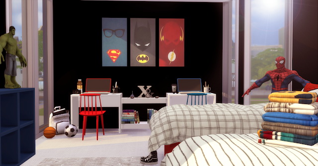 Super Hero Twins BedRoom at Lily Sims » Sims 4 Updates