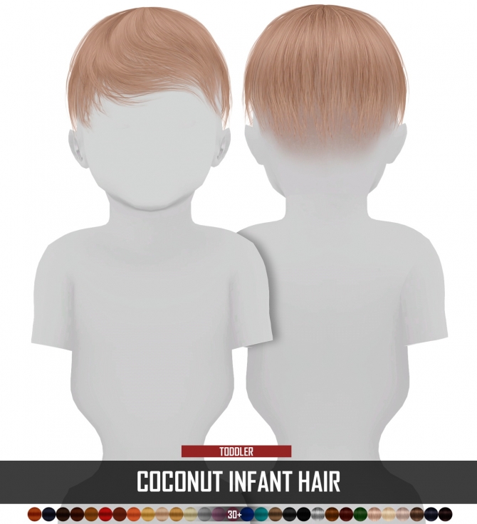 COCONUT TREE INFANT HAIR by Thiago Mitchell at REDHEADSIMS » Sims 4 Updates
