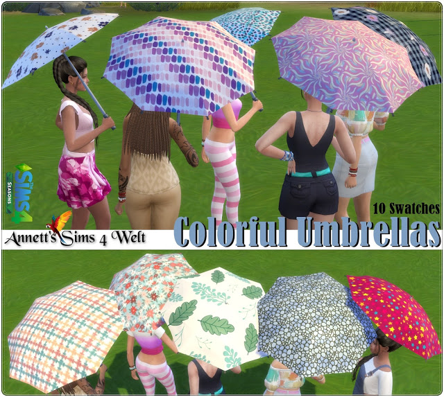 Colorful Umbrellas at Sims 4 Welt » Sims 4 Updates