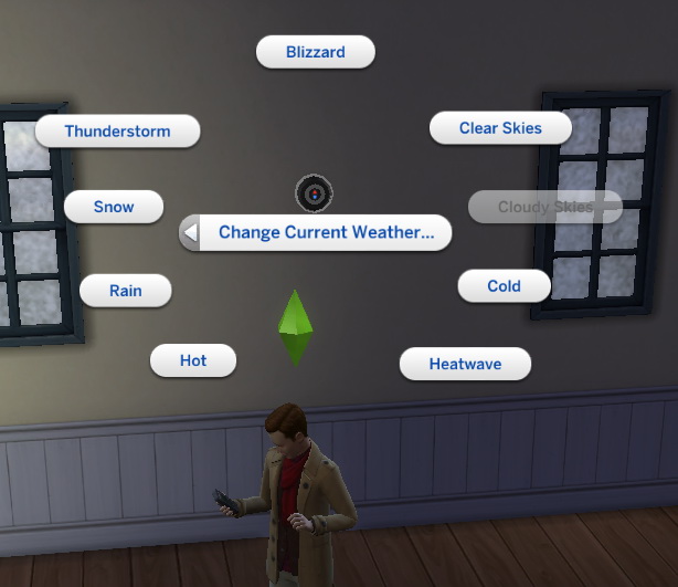 Smaller Weather Controller + unlocked seasons change by Vmars at Mod The Sims » Sims 4 Updates