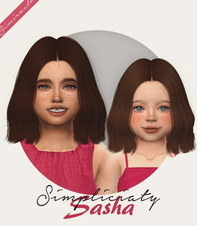 Simpliciaty Sasha hair conversion kids + toddlers at Simiracle » Sims 4