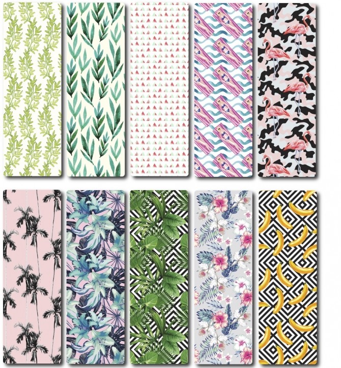 WallpaperMix in 20 Swatches at TaTschu`s Sims4CC » Sims 4 Updates
