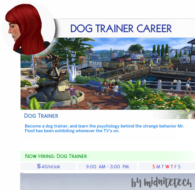 DOG TRAINER CAREER at MIDNITETECH’S SIMBLR » Sims 4 Updates