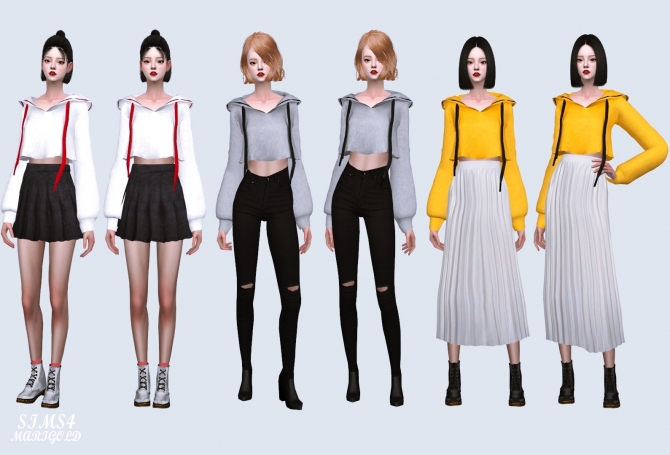 Cute Crop Hoodie (P) at Marigold » Sims 4 Updates