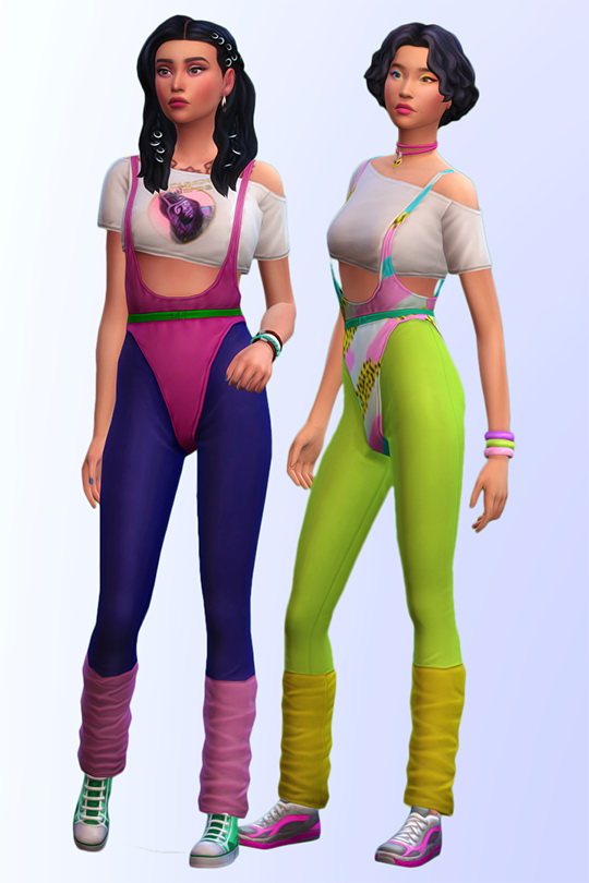 Cindy leotard with tights and leg warmers at Joliebean » Sims 4 Updates
