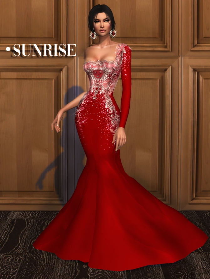 SUNRISE gown at Mably Store » Sims 4 Updates