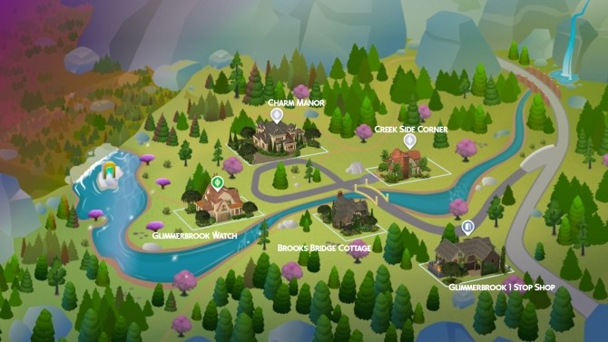Glimmerbrook Realm of Magic Makeover at Simsational Designs » Sims 4 Updates