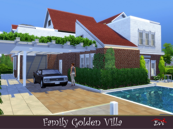 Family Golden Villa by evi at TSR » Sims 4 Updates