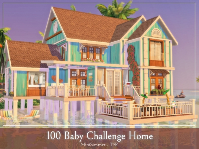 100 Baby Challenge home by Mini Simmer at TSR » Sims 4 Updates