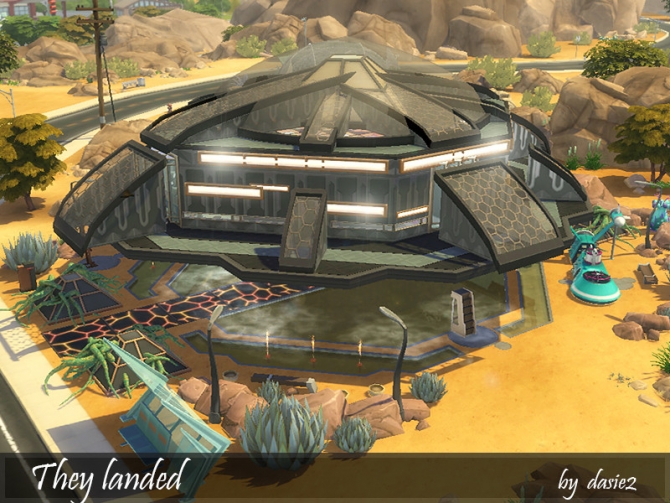 They landed alien ship by dasie2 at TSR » Sims 4 Updates