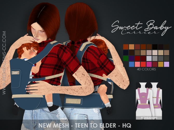 SWEET BABY CARRIER by Thiago Mitchell at REDHEADSIMS » Sims 4 Updates