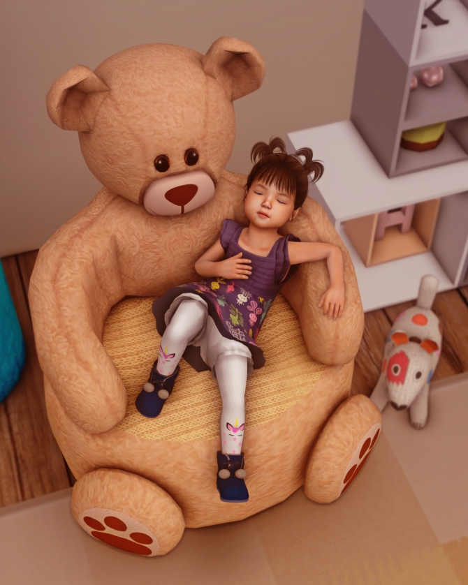 Teddy Bear Chair poses for Toddlers at Katverse » Sims 4 Updates