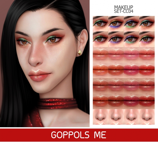 GPMEGOLD MAKEUP SET CC04 at GOPPOLS Me » Sims 4 Updates