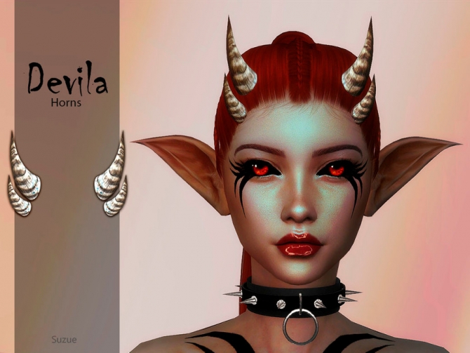 Devila Horns by Suzue at TSR » Sims 4 Updates