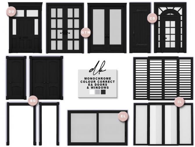 Sims 4 Black Door CC