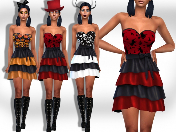 Cute Halloween Costume Dresses by Saliwa at TSR » Sims 4 Updates